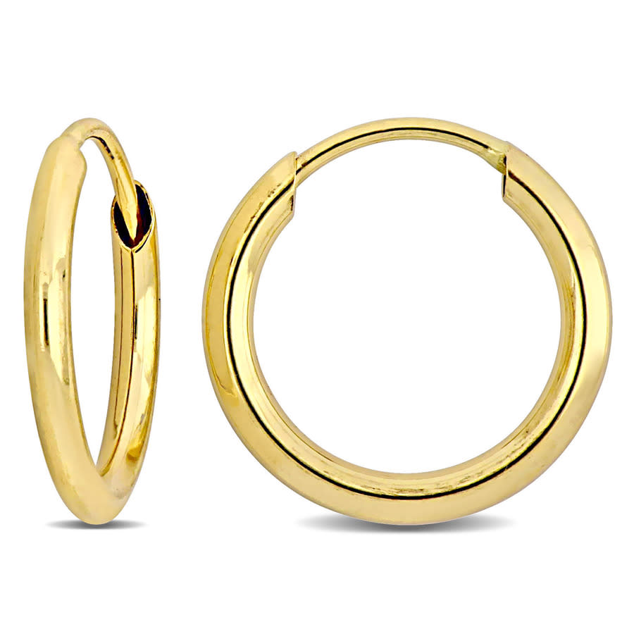AMOUR AMOUR 11MM HOOP EARRINGS IN 14K YELLOW GOLD