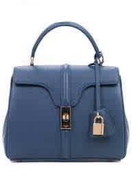 Celine Blue 16 Bag In Grained Calfskin