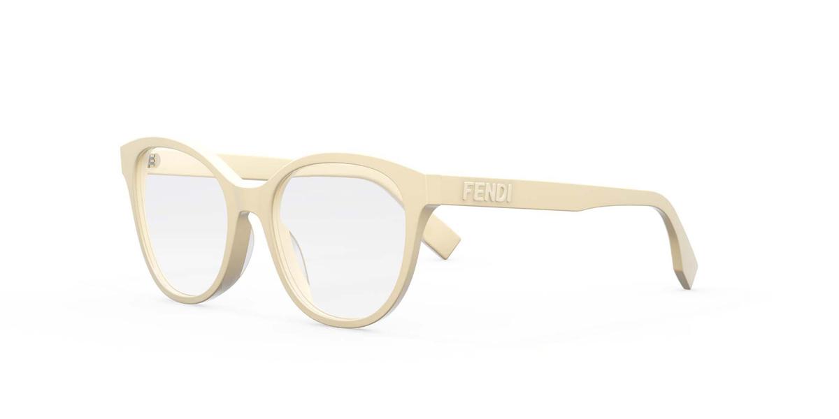 Fendi Demo Oval Ladies Eyeglasses Fe50024i 025 52 In Ivory