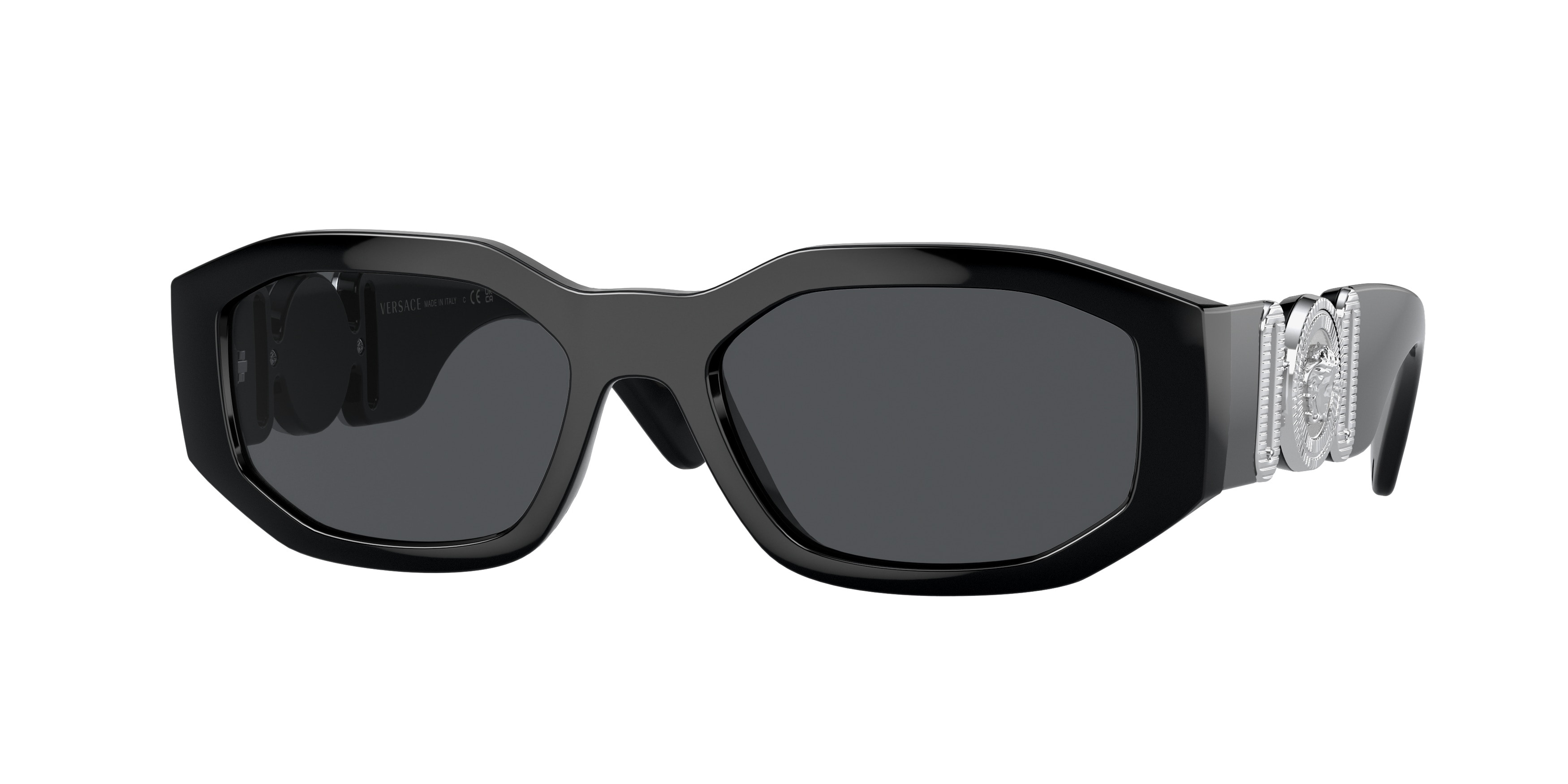 VERSACE VERSACE DARK GRAY GEOMETRIC UNISEX SUNGLASSES VE4361 542287 53