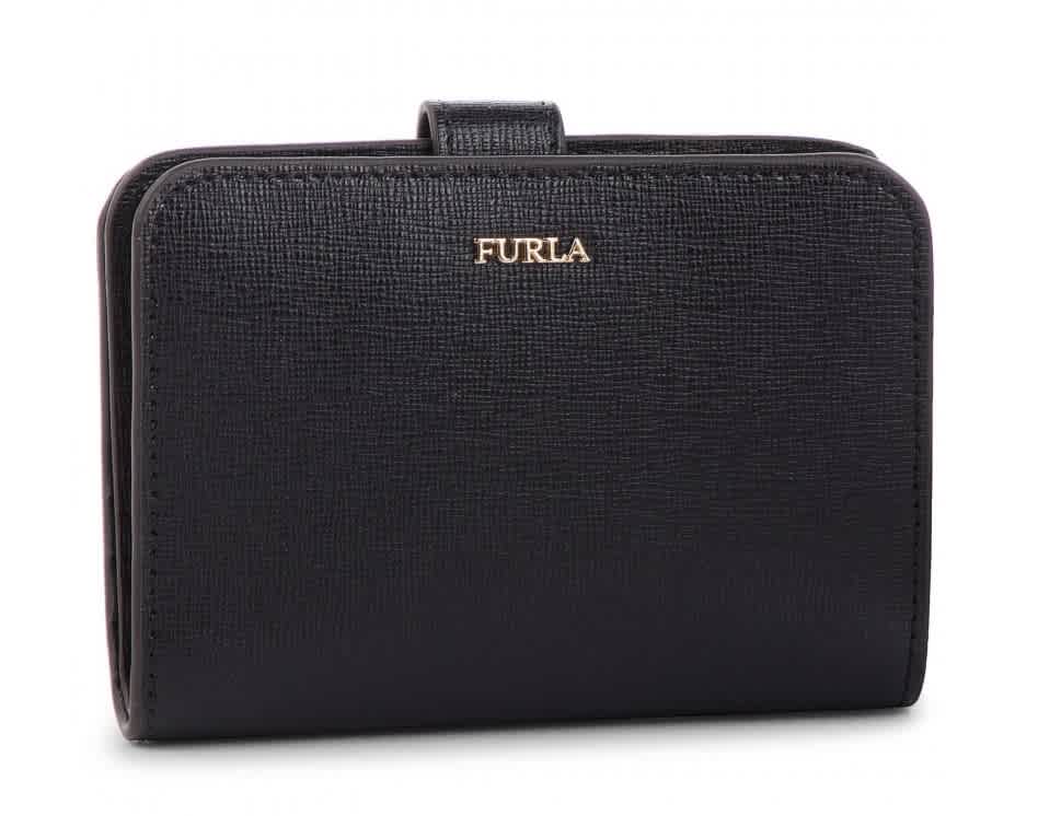 FURLA MINI BABYLON BLACK LEATHER WALLET