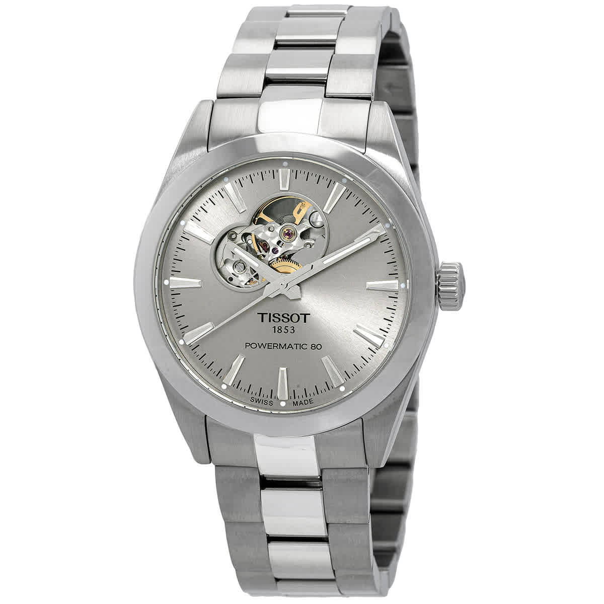 Tissot Gentleman Powermatic Mens Automatic Watch T127.407.11.081.00 In Rhodium