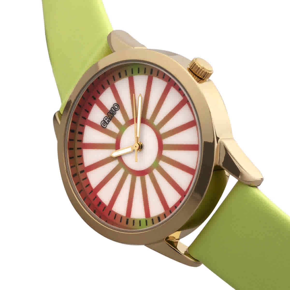 Shop Crayo Electric Watch Cracr5003 In Gold / Gold Tone / Green