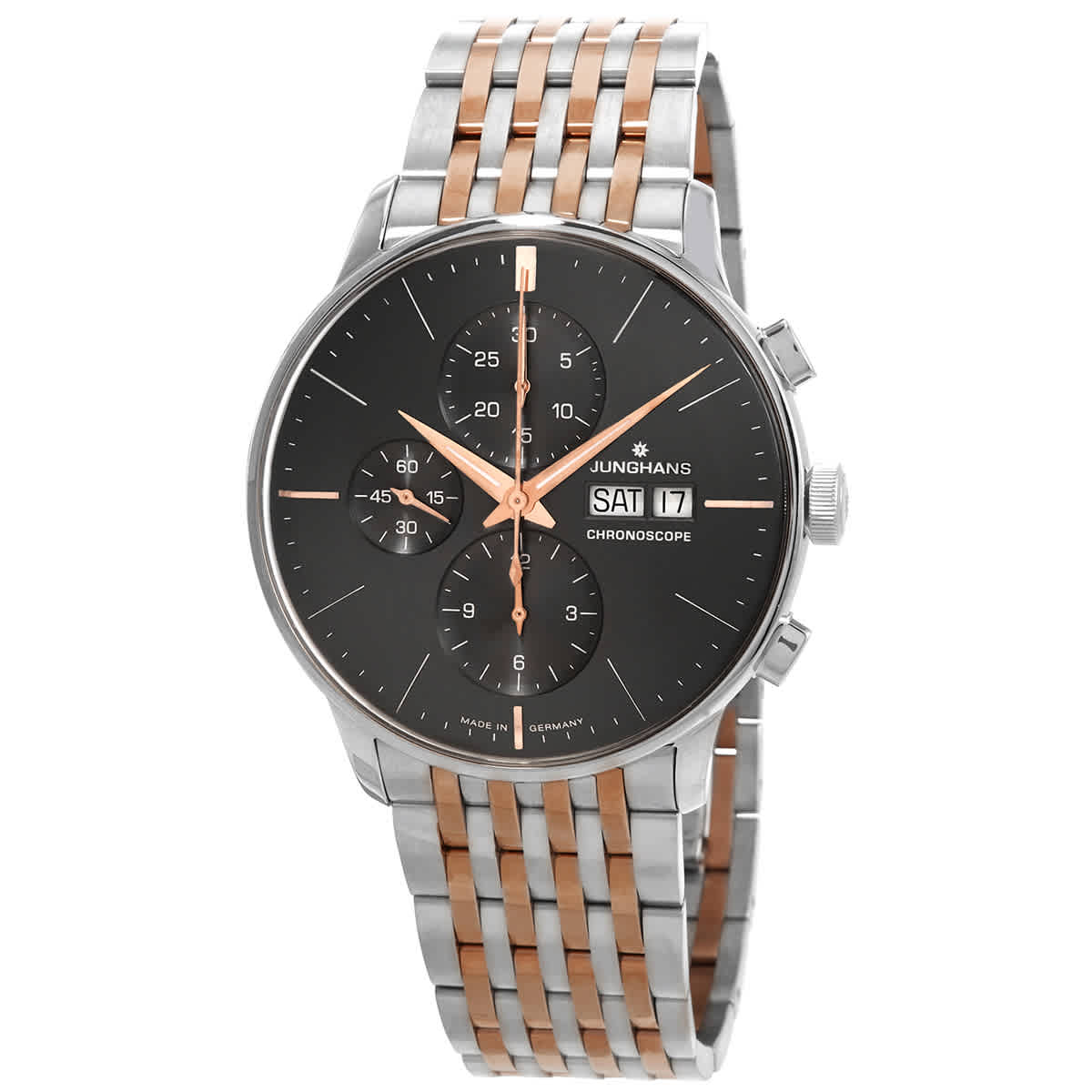 JUNGHANS MEISTER CHRONOSCOPE CHRONOGRAPH AUTOMATIC MENS WATCH 027/4527.45