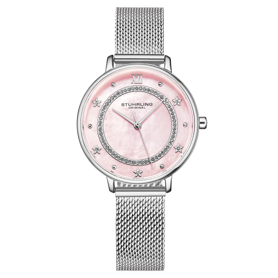 Stuhrling Original Symphony Quartz Pink Dial Ladies Watch M16874