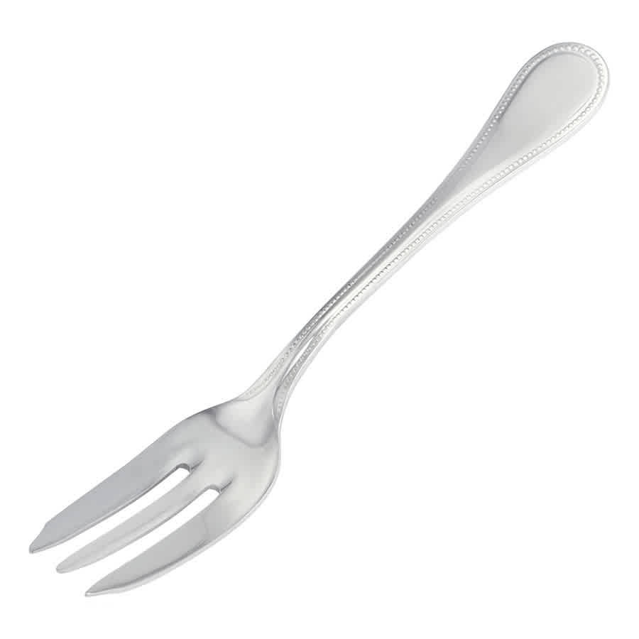 Christofle Silver Plated Perles Pastry Fork 0010-046 In Silver