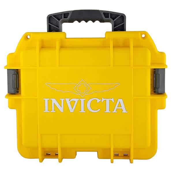 Invicta 3 Slot Watch Case Yellow Dc3yel In Gray / Yellow