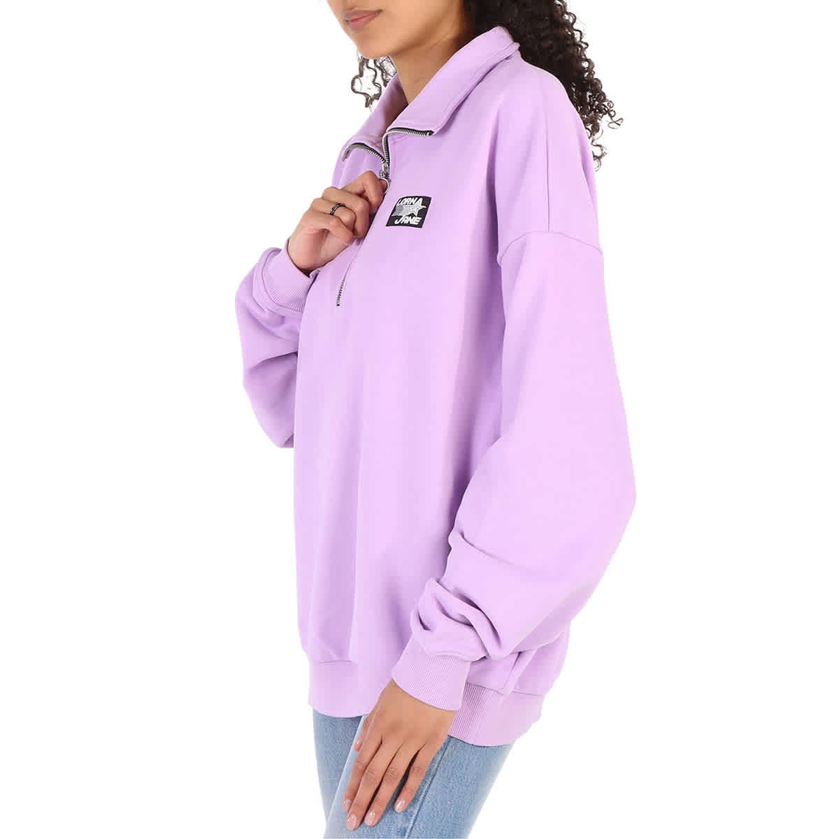 Shop Lorna Jane Soft Lilac Lj Sport Quarter Zip Sweatshirt