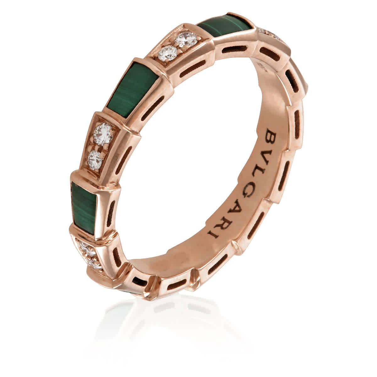 Bvlgari Serpenti Viper 18kt Rose Gold Ring- Size 50 In Gold Tone,pink,rose Gold Tone