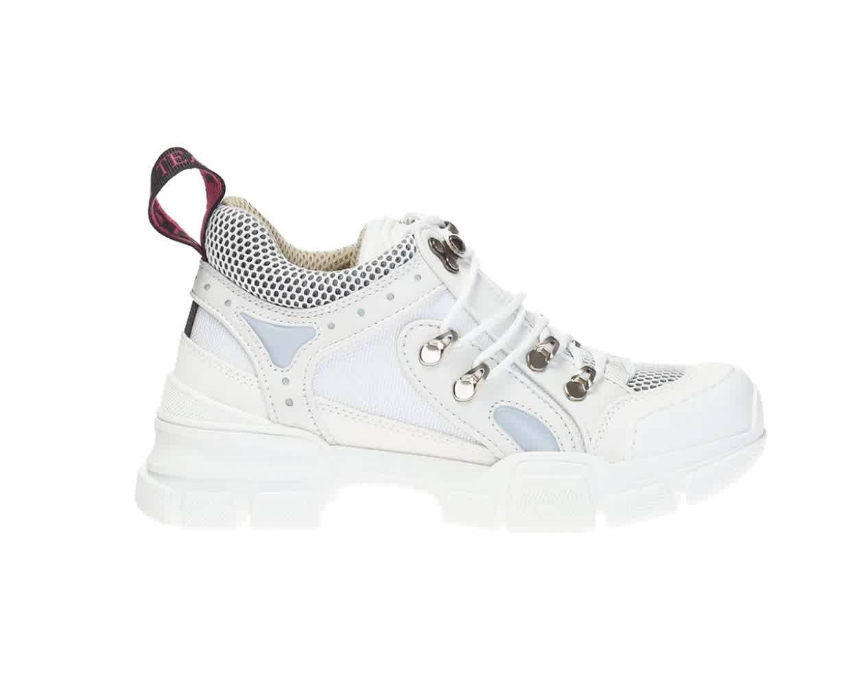 Gucci Ladies Flashtrek Sneaker In White