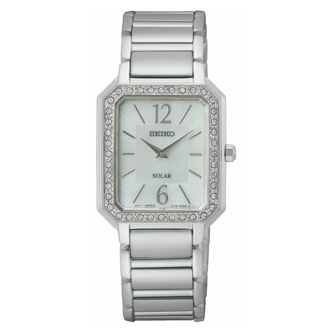 Seiko Solar Mother Of Pearl Dial Ladies Watch Sup465p1