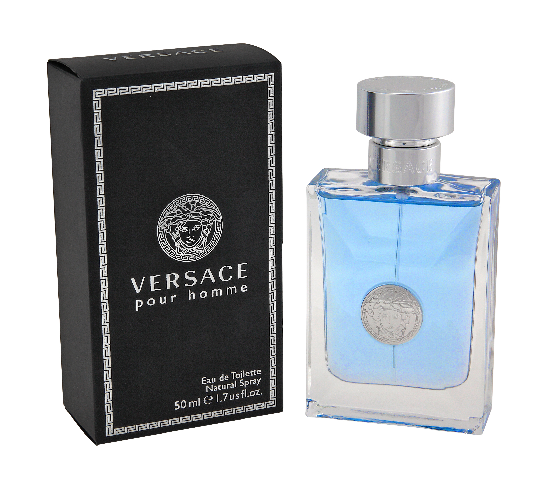 Shop Versace Pour Homme 1.7 Oz. Edt Spray In Blue / Orange