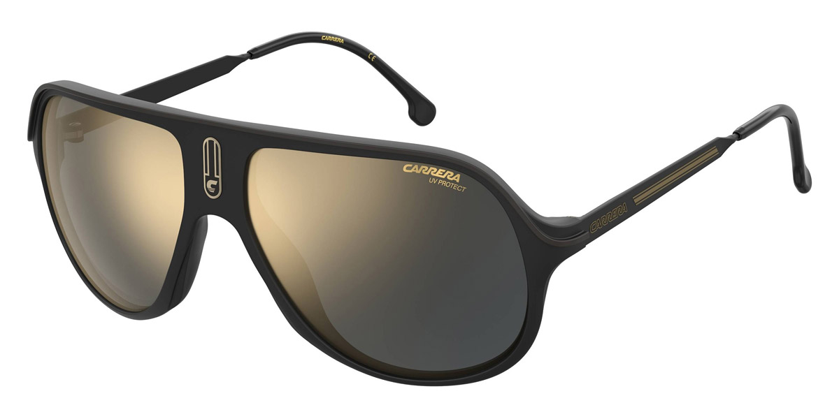 Carrera Safari65 Jo 0003 Rectangle Sunglasses In Black / Gold / Grey