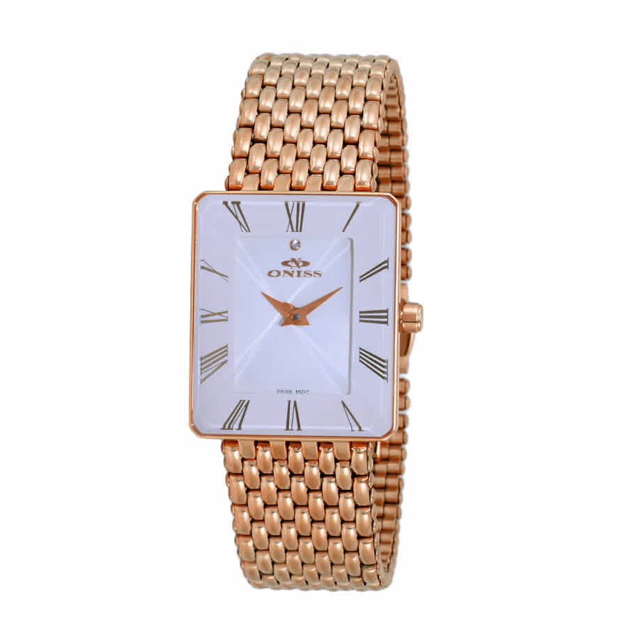 Click to view more detailed imagery on our partner's website Oniss On4242 Whitedial Ladies Watch Onj4242-034rgwt In Gold Tone,pink,rose Gold Tone,white