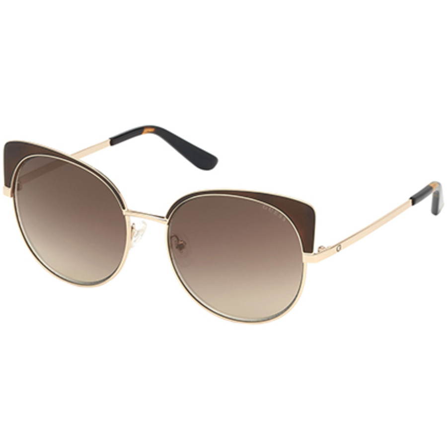 Click to view more detailed imagery on our partner's website Guess Ladies Brown Cat Eye Sunglasses Gu759950g56