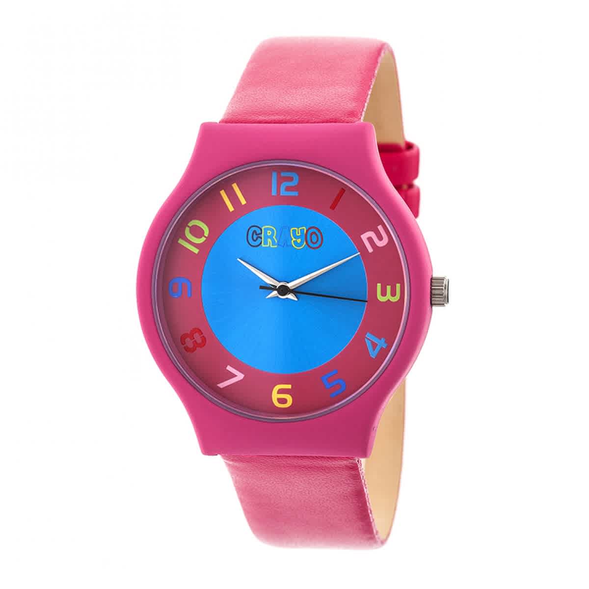 Shop Crayo Jubilee Blue Dial Watch Cracr4607 In Blue / Pink