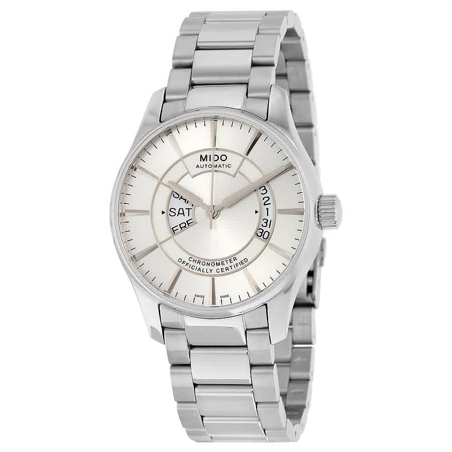 Mido Belluna Automatic Silver Dial Stainless Steel Mens Watch M0014311103102 In Silver Tone