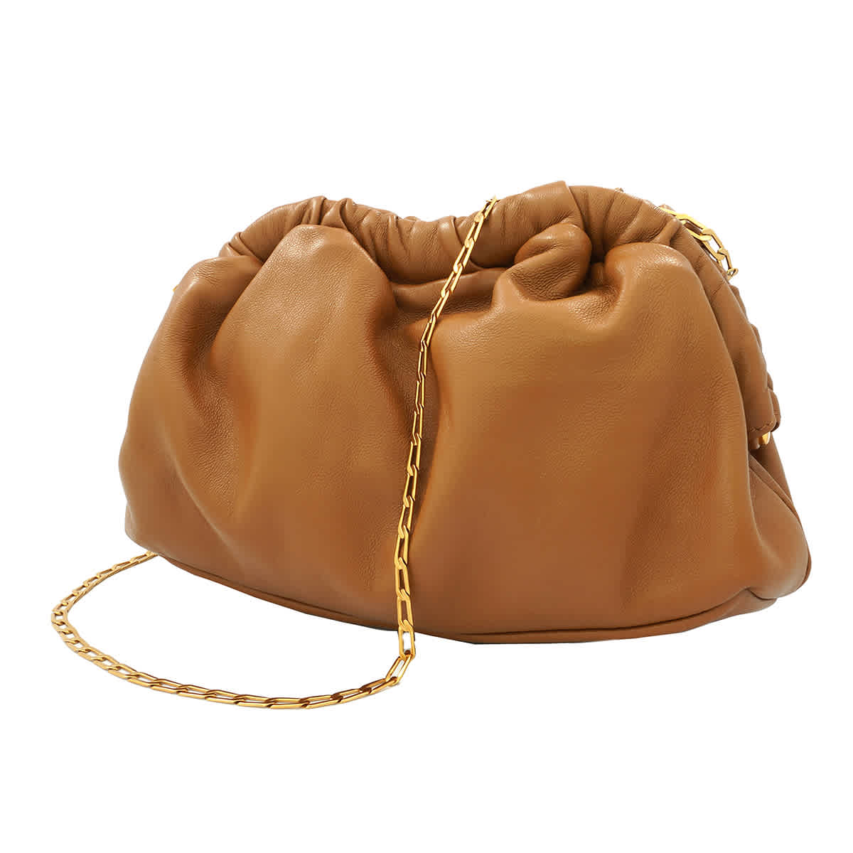 Mansur Gavriel Mini Cloud Clutch In Black,gold Tone