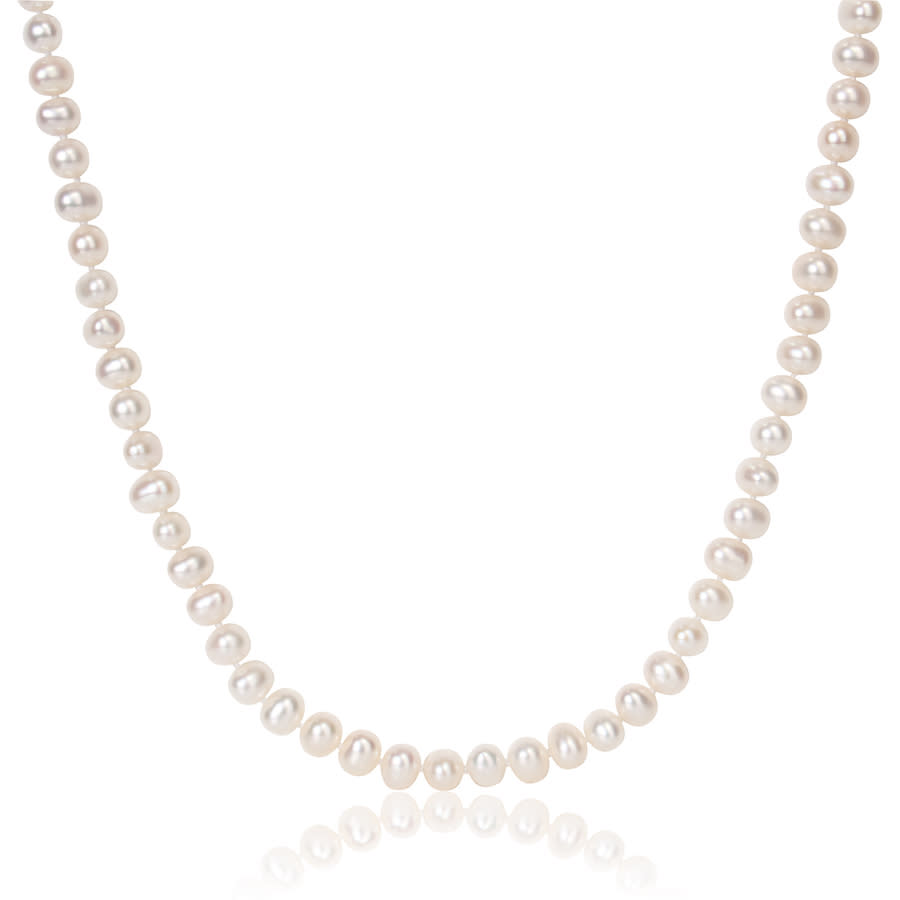 Amour 6 - 7 Mm Cultured Freshwater Pearl 20in Strand With Sterling Silver Ball Clasp In White