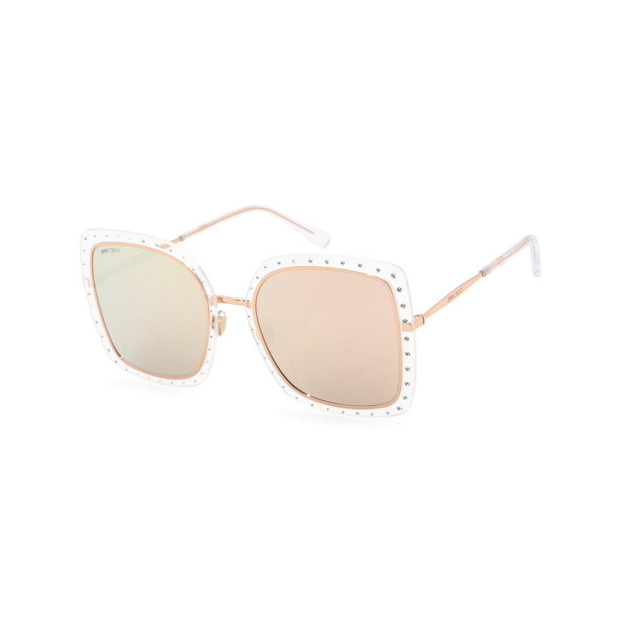 Jimmy Choo Dany Square Sunglasses In Gold Tone