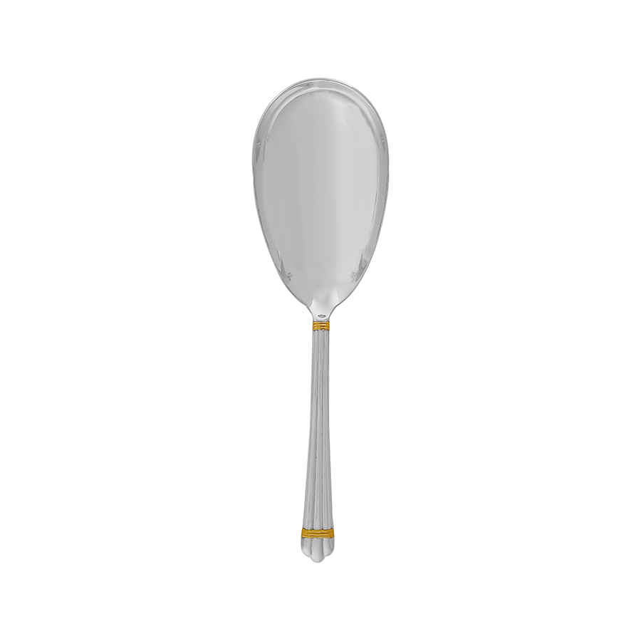 Christofle Silver Plated Aria Gold Serving Ladle 1022-058 In Gold / Silver