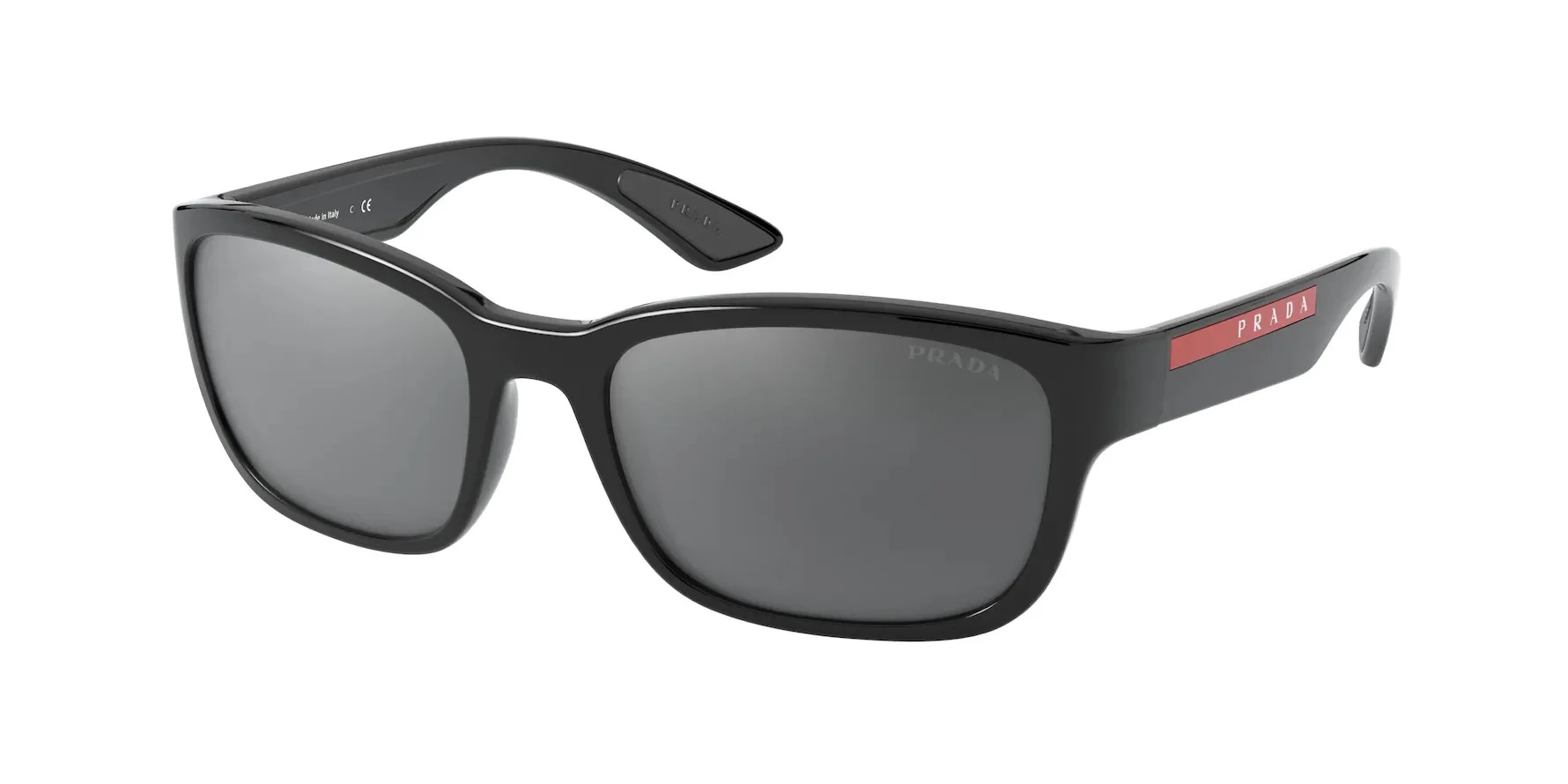 Prada Grey Mirror Black Mens Sunglasses 0ps 05vsf 1ab5l0 59 In Black Grey Modesens