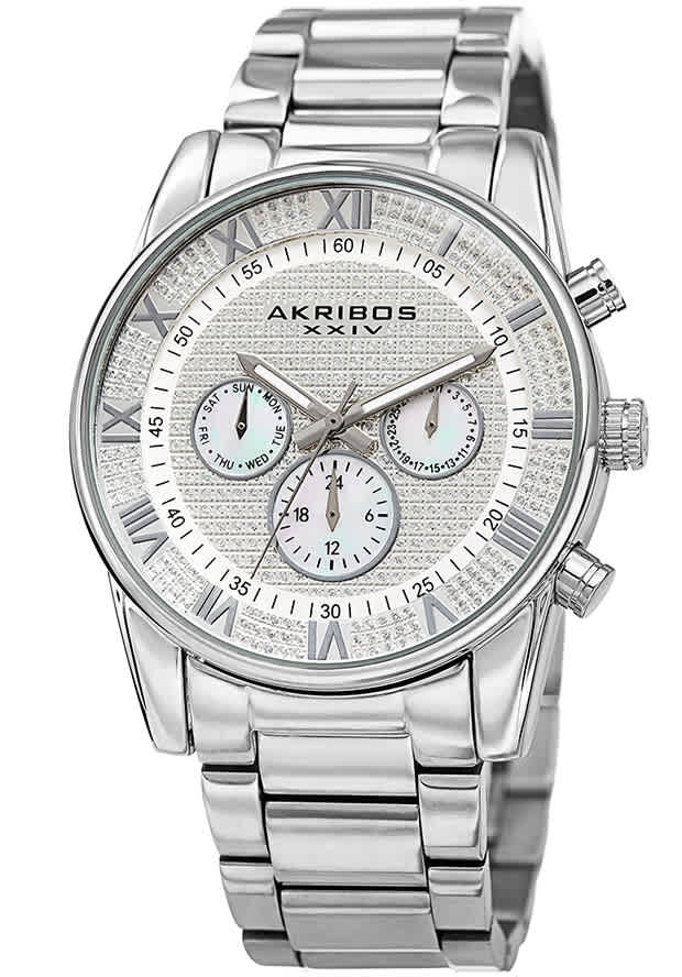 Akribos Xxiv Enterprise Quartz Silver Dial Mens Watch P50161