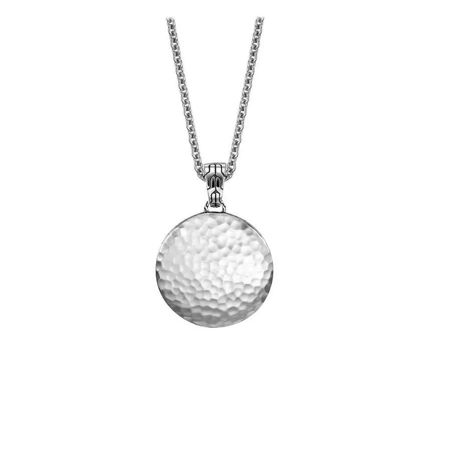 John Hardy Dot Hammered Pendant Necklace In Silver-tone