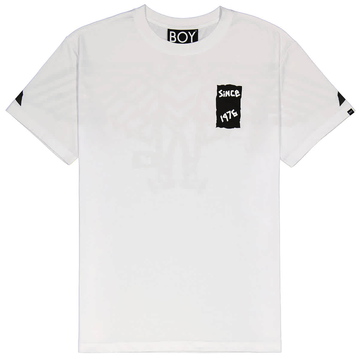 Boy Backprint Tape Eagle T-shirt In White/black