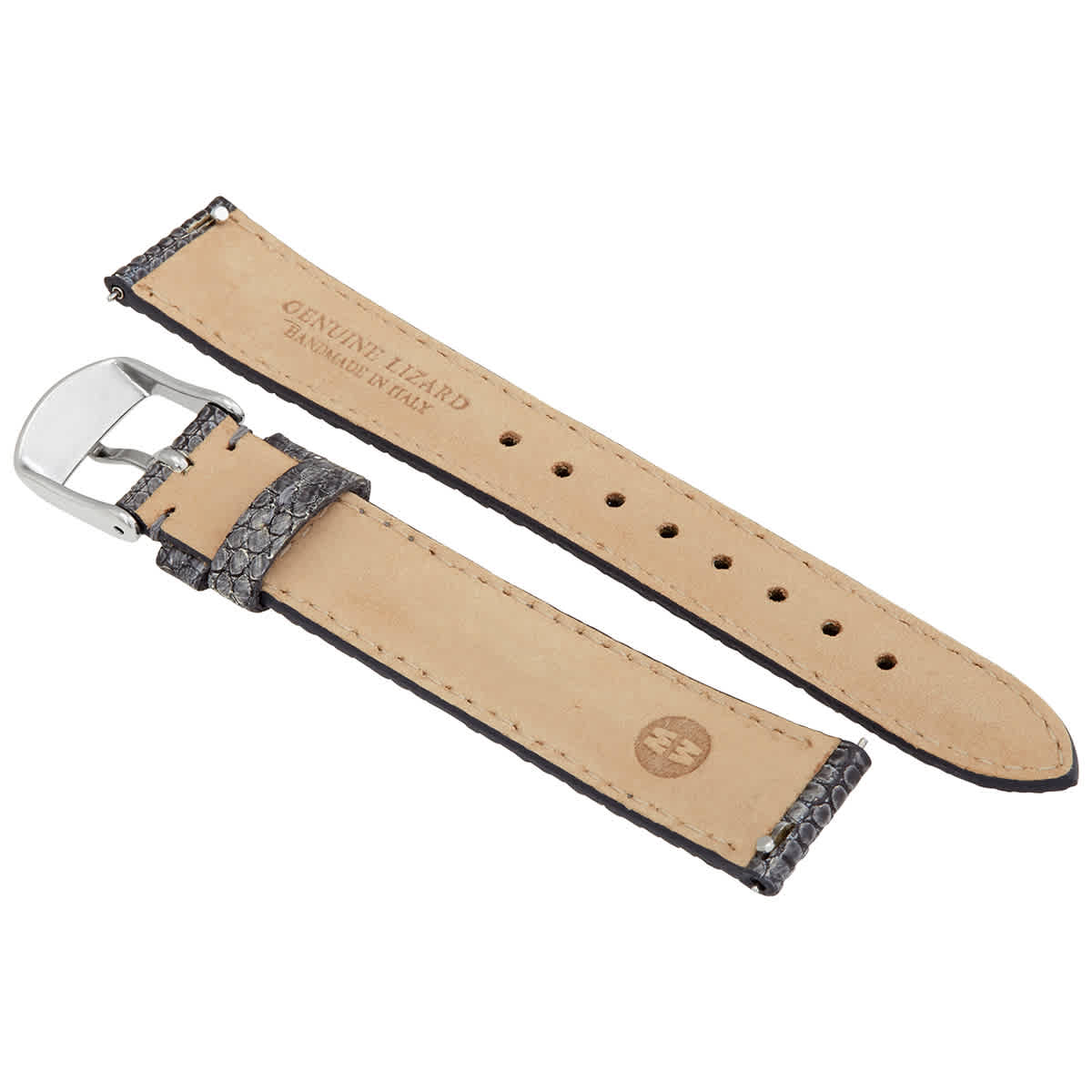 Shop Michele 16 Mm Painted Grey Lizard Leather Strap