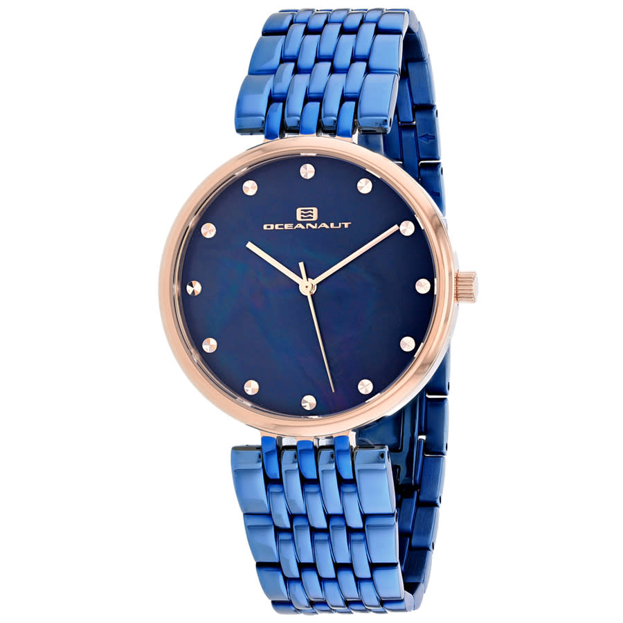 Shop Oceanaut Aerglo Quartz Ladies Watch Oc2206 In Gold Tone / Mop / Mother Of Pearl / Rose / Rose Gold Tone