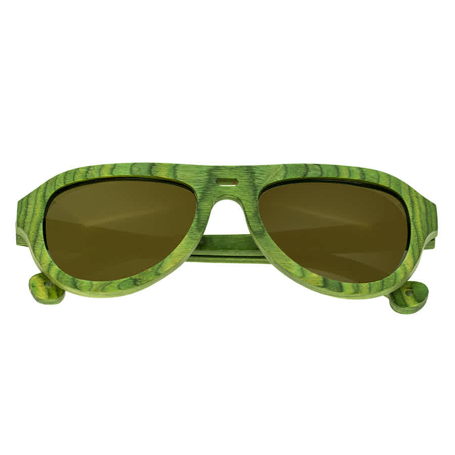 Shop Spectrum Morrison Wood Sunglasses In Gold / Green / Spring