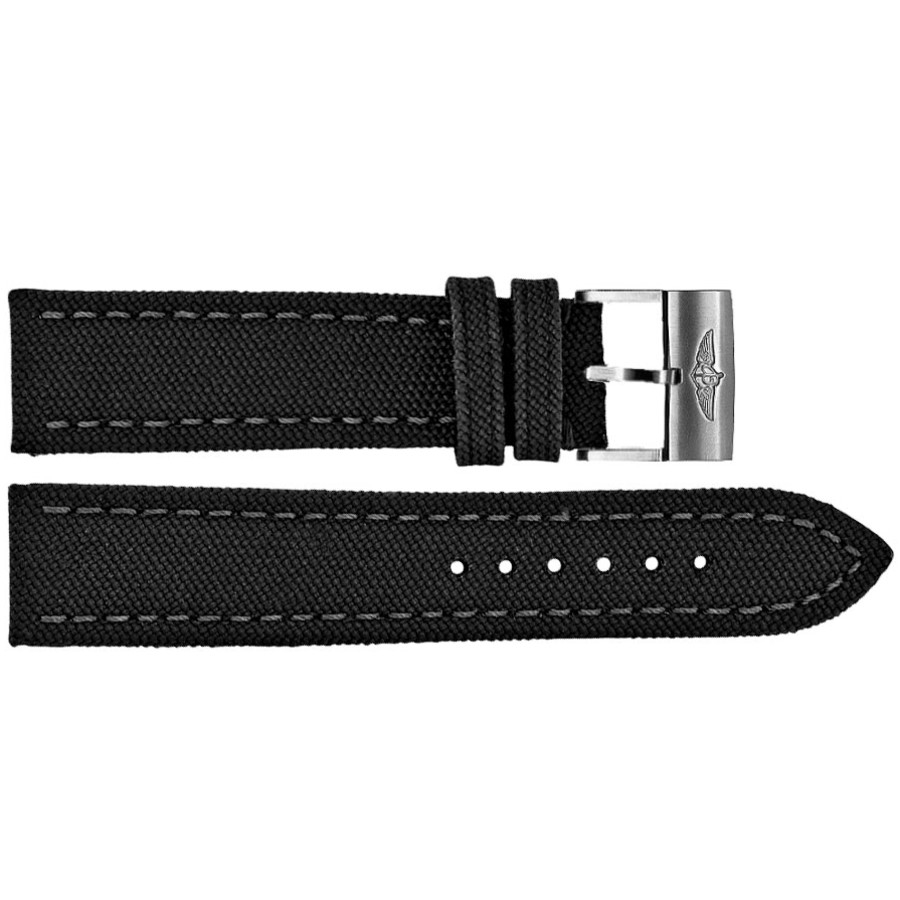 Breitling 24mm Black Canvas Strap 104w