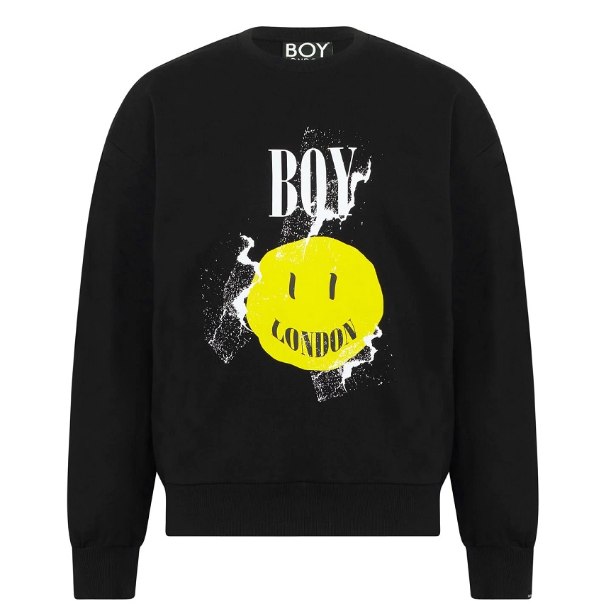 Boy London Boy Acid Cotton Sweatshirt In Black