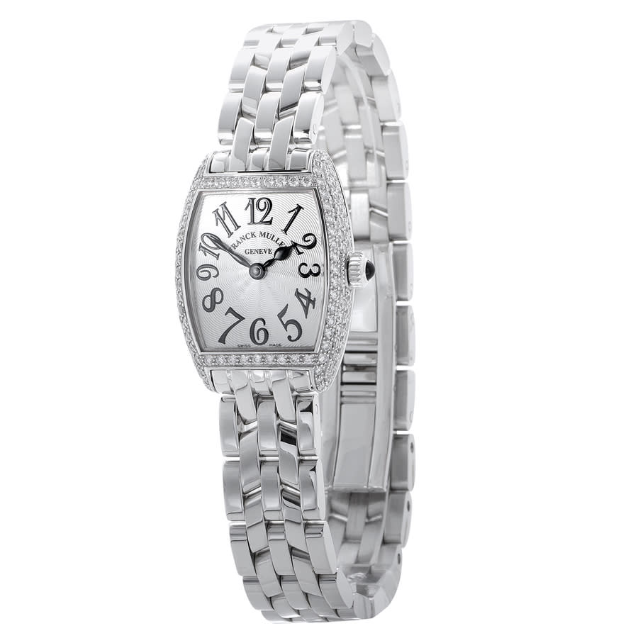 Franck Muller Cintree Curvex Silver-tone Dial Ladies Watch 2252 Qz D In Black / Silver