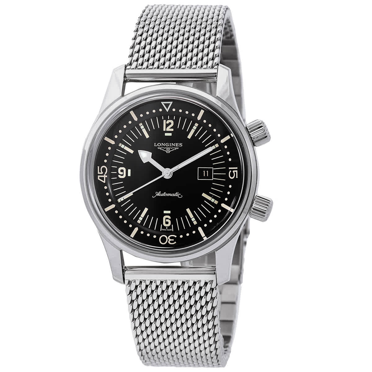 Longines Heritage Automatic Black Dial Mens Watch L3.374.4.50.6