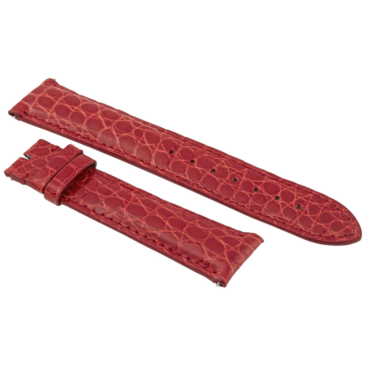 Hadley Roma 21 Mm Red Alligator Leather Strap