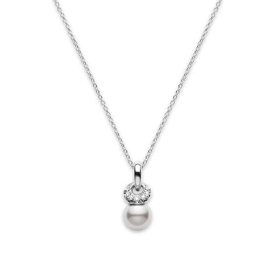 Mikimoto Necklace Akoya Pearl White 8.5mm A+ (ppe565dw) In White