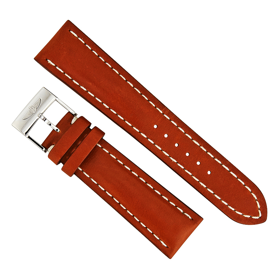 Breitling 24 Mm Light Brown Leather Strap