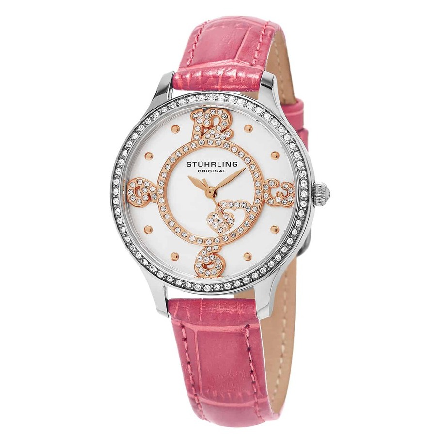 Stuhrling Original Vogue Silver-tone Dial Ladies Watch M15430 In Gold Tone / Pink / Rose / Rose Gold Tone / Silver