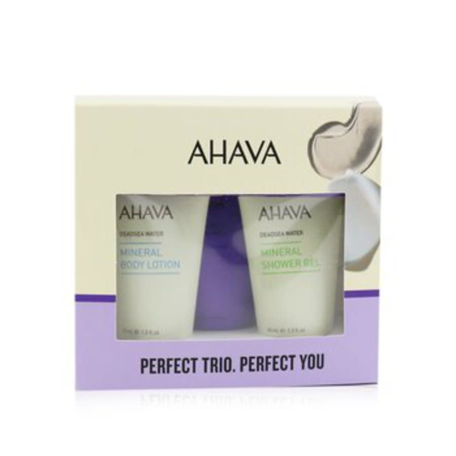 Ahava - Deadsea Water Perfect Mineral Body Trio Set: Hand Cream 40ml + Body Lotion 40ml + Shower Gel 40ml  In Beige,green