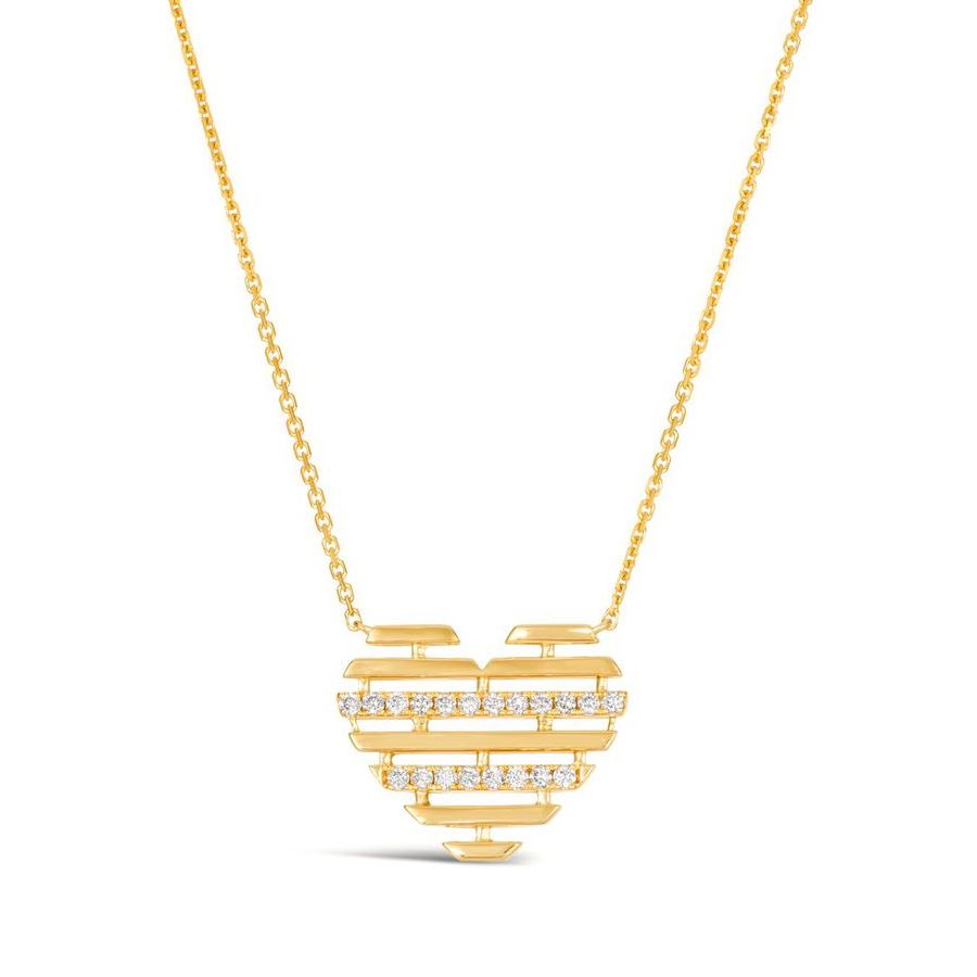 Le Vian Ladies Hearts Necklace Set In 14k Honey Gold In Yellow