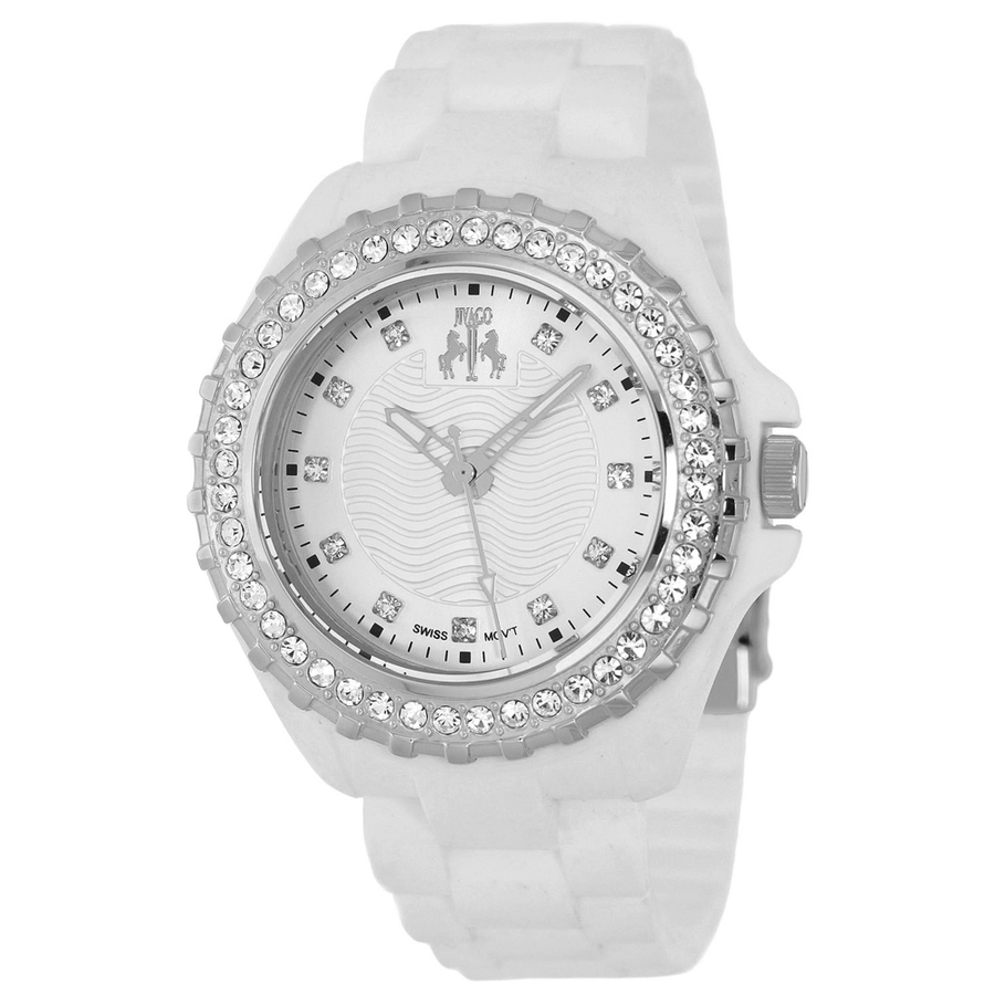 Jivago Cherie White Dial Ladies Watch Jv8213 In Gold Tone,pink,rose Gold Tone,silver Tone,white