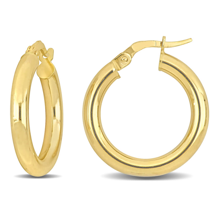 Amour 20mm Hoop Earrings In 14k Yellow Gold