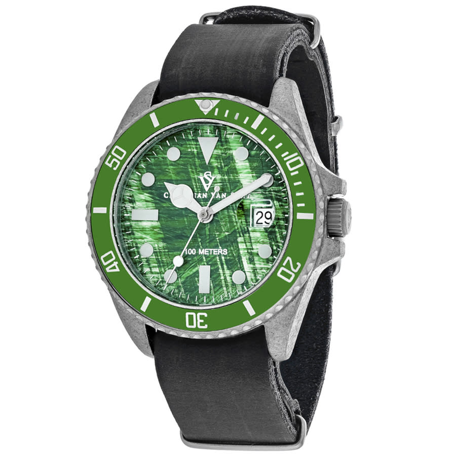 CHRISTIAN VAN SANT CHRISTIAN VAN SANT MONTEGO VINTAGE QUARTZ GREEN DIAL MEN'S WATCH CV5202B