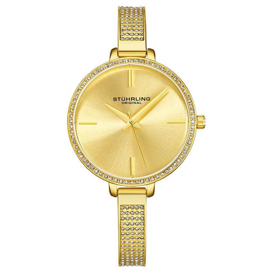 Stuhrling Original Vogue Gold-tone Dial Ladies Watch M15753 In Gold / Gold Tone / Yellow