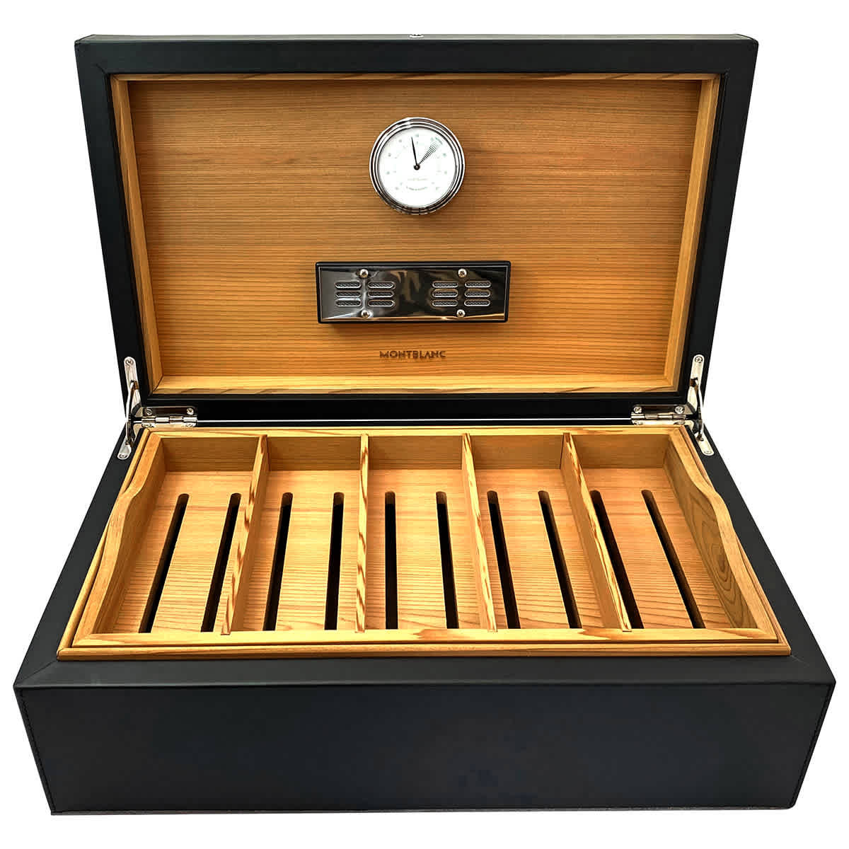 Shop Montblanc Sartorial Table Humidor In Wood In Black