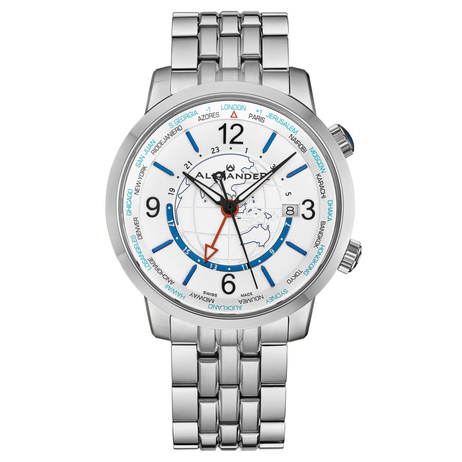 ALEXANDER ALEXANDER ALEXANDER 2 QUARTZ SILVER DIAL MENS WATCH A171B-01