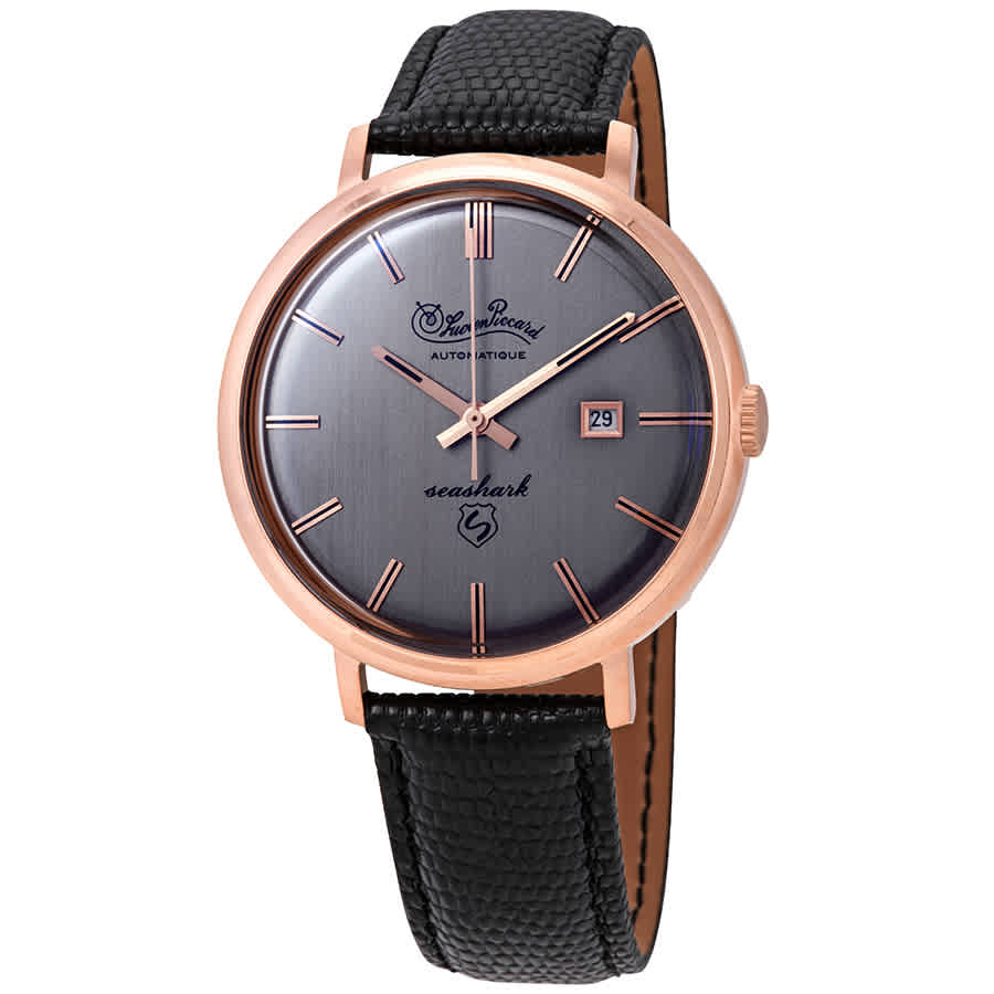 Click to view more detailed imagery on our partner's website Lucien Piccard Seashark Grey Dial Mens Watch Lp-18115-rg-04 In Black,gold Tone,grey,pink,rose Gold Tone
