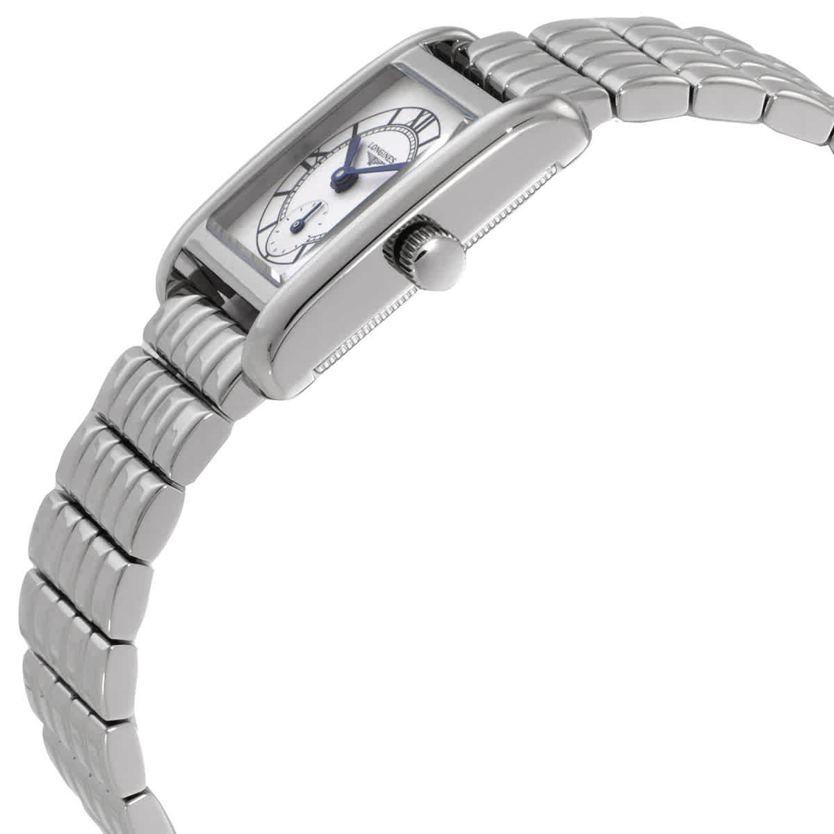 Shop Longines Mini Dolcevita Quartz Silver Dial Ladies Watch L5.200.4.75.6 In Blue / Silver